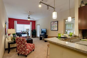 Kitchen to living room view